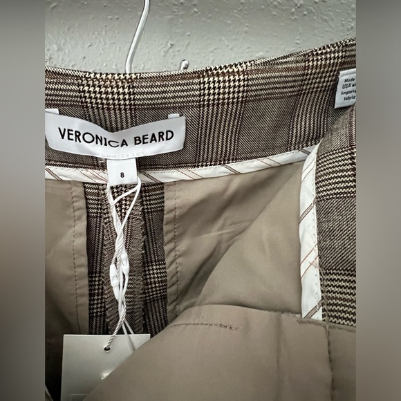 New Veronica Beard Arte Check Tailored Crop Pant in Size 8 - Picture 9 of 15